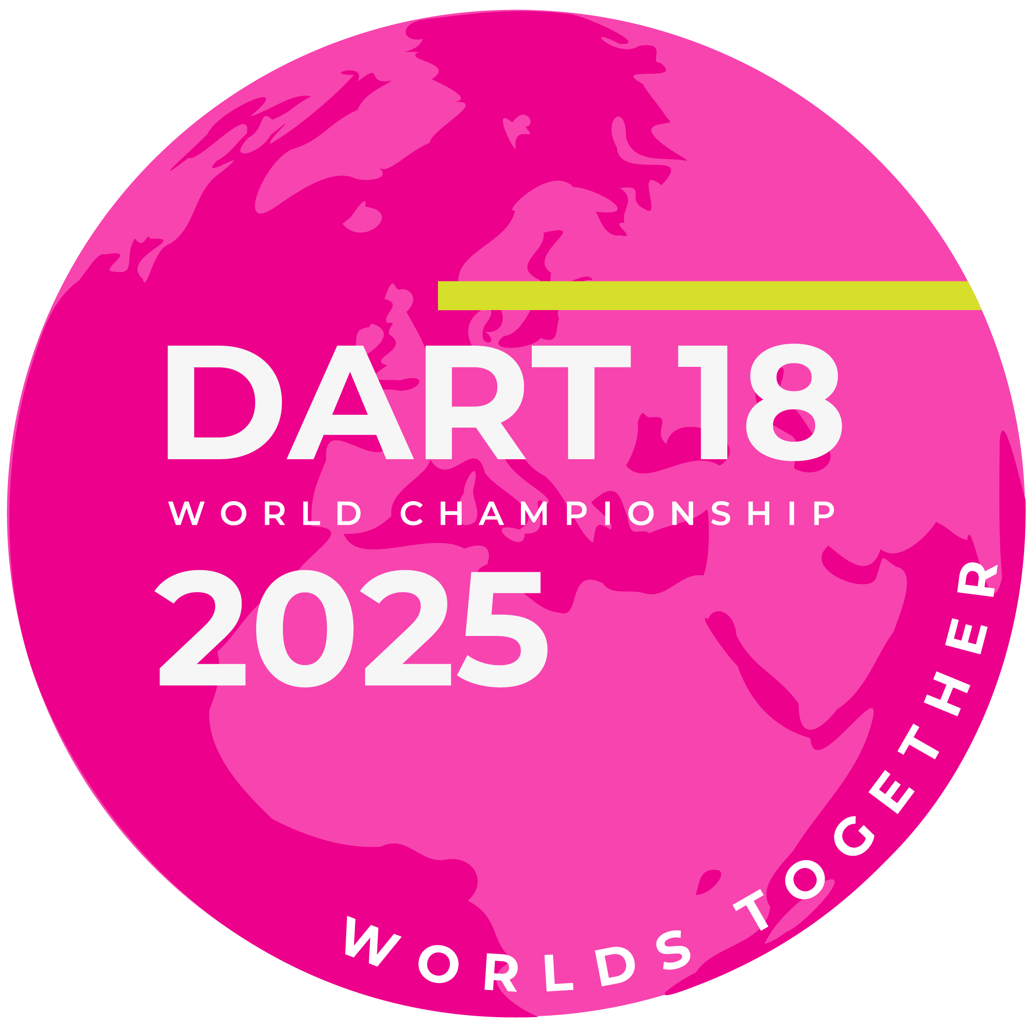Logo of the Dart 18 World Championship 2025 at Zandvoort